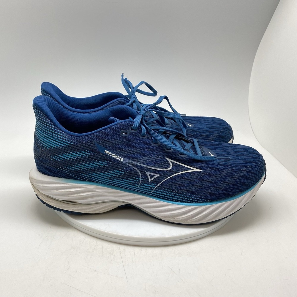 Mizuno Sneakers Mens 12.5 Wave Rider 28 411456.5Y00 Running Blue Athletic Shoes